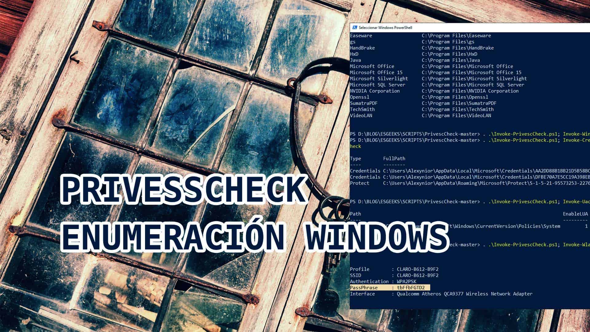 PrivescCheck Enumeración Escalada Privilegios Windows
