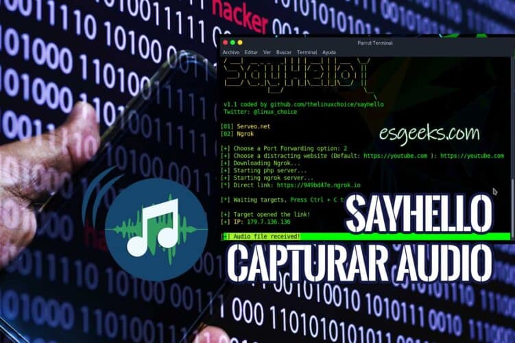 SayHello Capturar audio con enlace