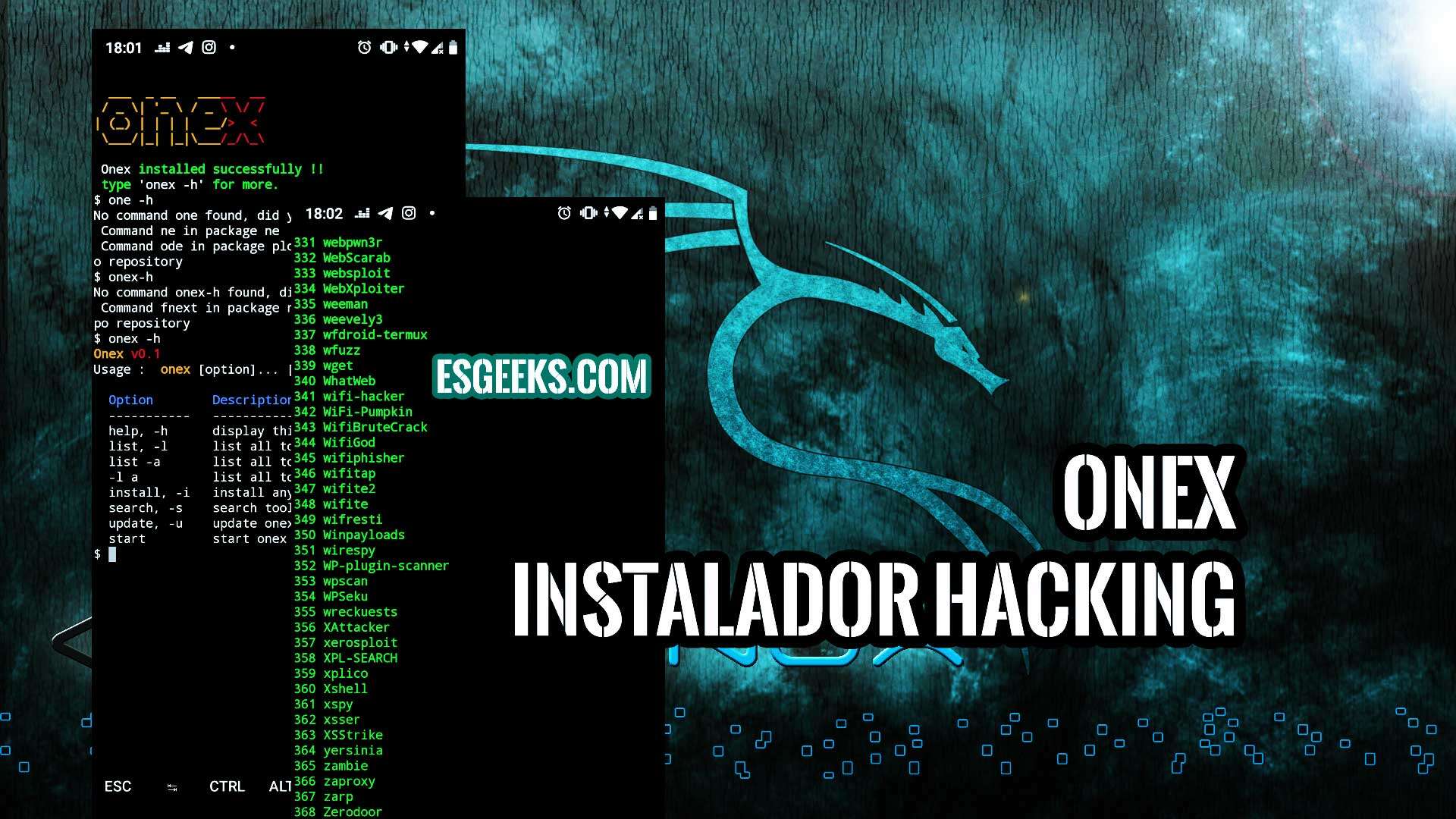 onex Instalador Herramientas Hacking