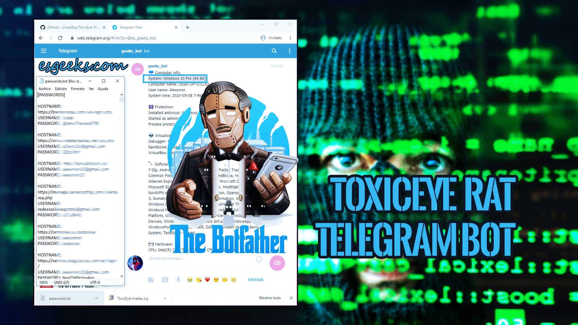 ToxicEye RAT Windows Telegram Bot