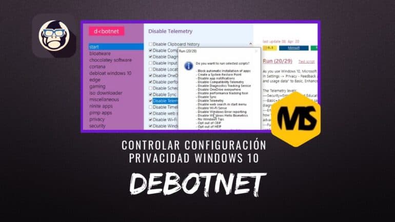 Debotnet Controlar Configuraciones Privacidad Windows 10