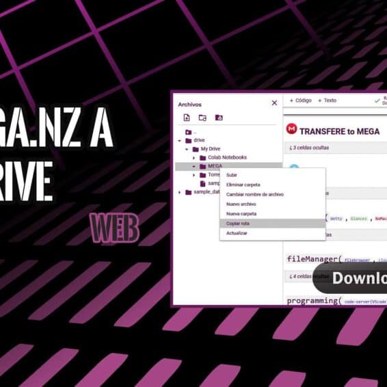 Descargar Mega.nz a Google Drive con Colab