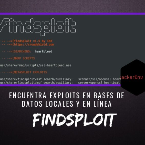 Findsploit Encontrar Exploits Bases de Datos Locales y en Línea