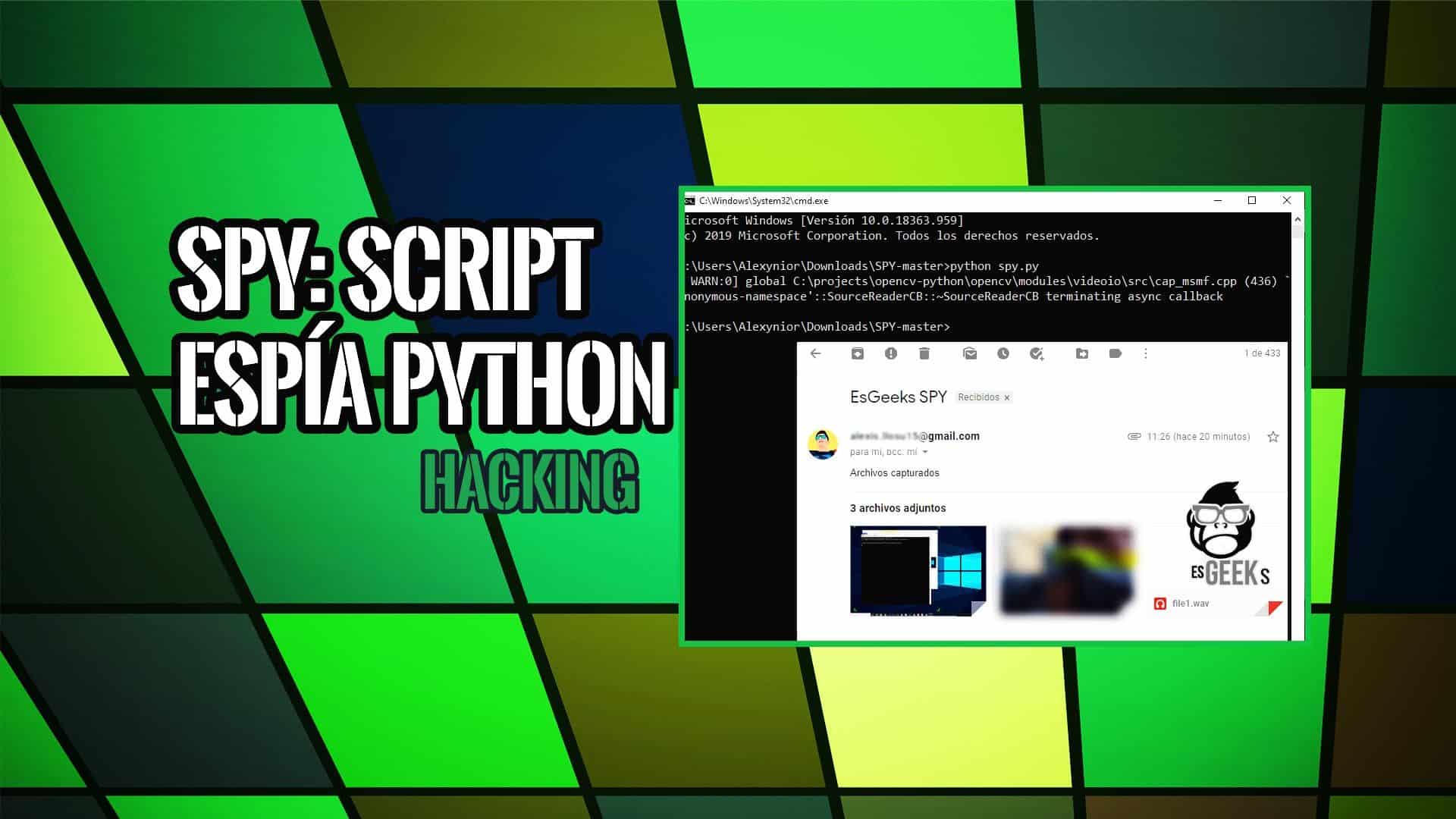 SPY Espiar PC y Enviar Datos Capturados por Email