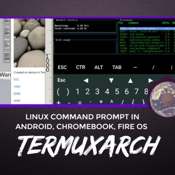 TermuxArch Linux Command Prompt in Android