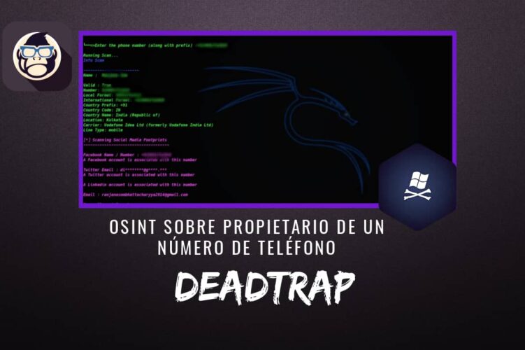 DeadTrap OSINT sobre Propietario de Número de Teléfono