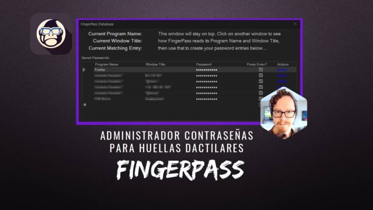 FingerPass Administrador Contraseñas Huellas Dactilares