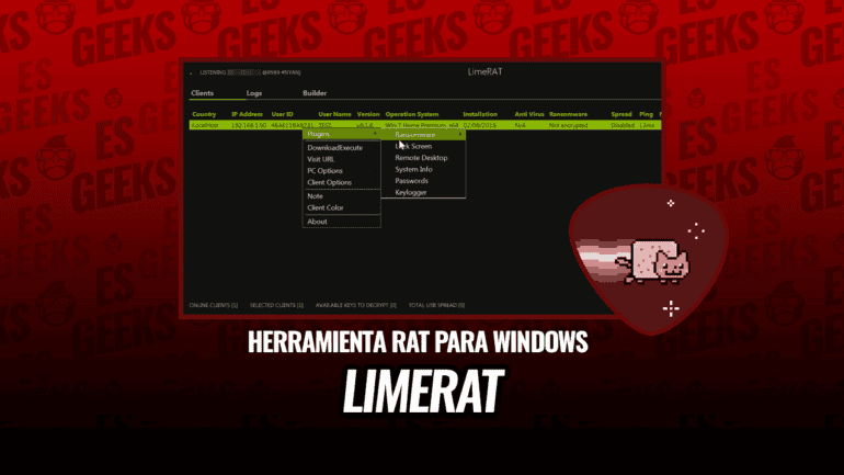 LimeRAT Herramienta de Administración Remota para Windows