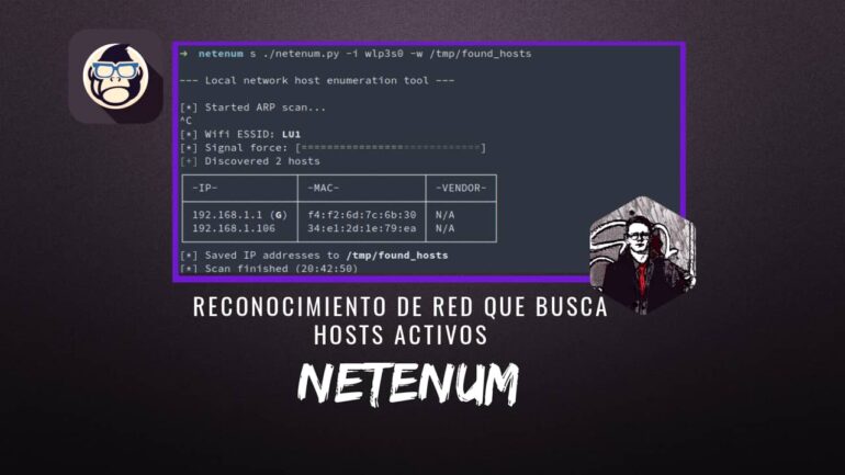 Netenum Reconocimiento Red busca Hosts Activos
