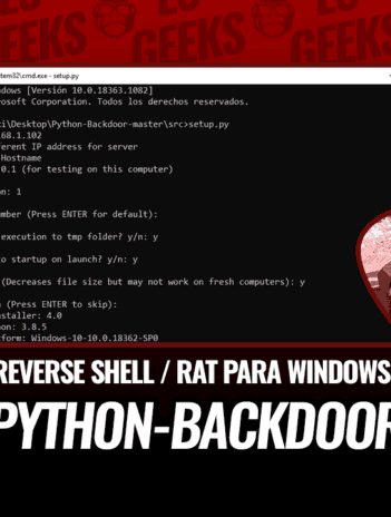 Python-Backdoor Backdoor Reverse Shell RAT para Windows