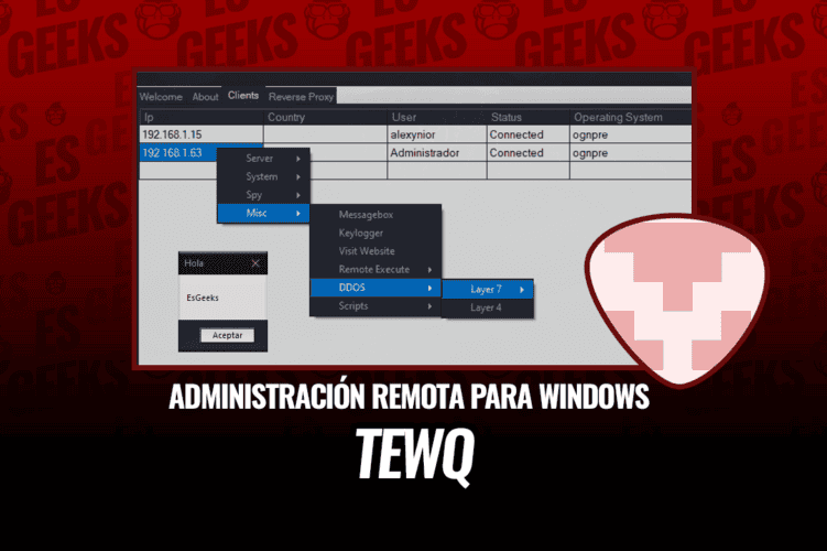 TewQ Administración Remota para Windows 100% FUD