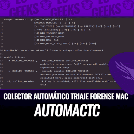 AutoMacTC Colector Automático Triaje Forense Mac