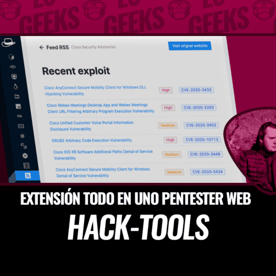 Hack-Tools Extensión Equipo Rojo Pentester Web