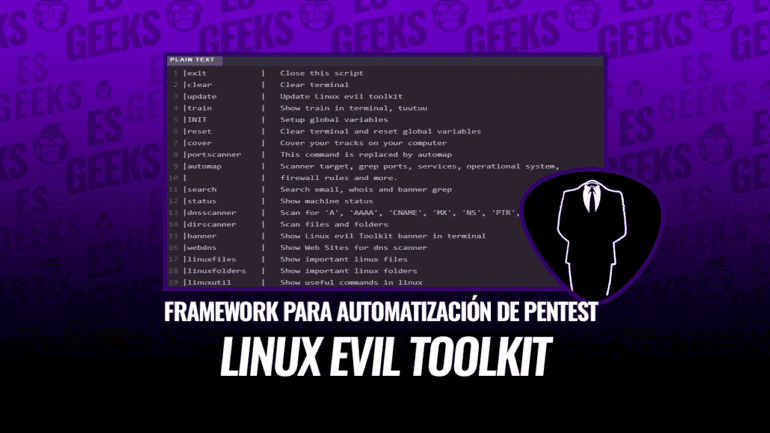 Linux Evil Toolkit Framework Automatización de Pentest