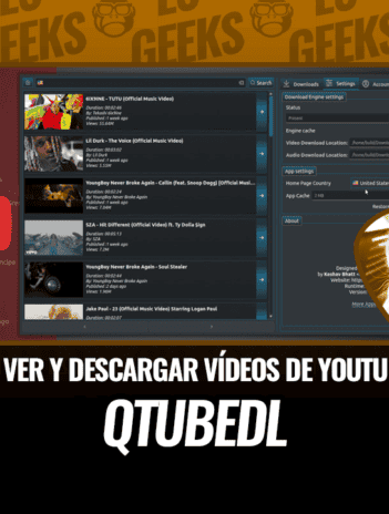 QTubeDl GUI Ver y Descargar Vídeos de Youtube