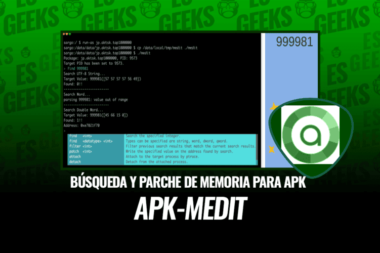 apk-medit Búsqueda y Parche de Memoria para APK Depurable sin Root