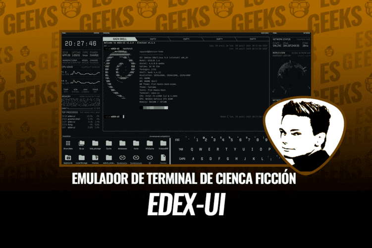 eDEX-UI Emulador Terminal Soporte Pantalla Táctil