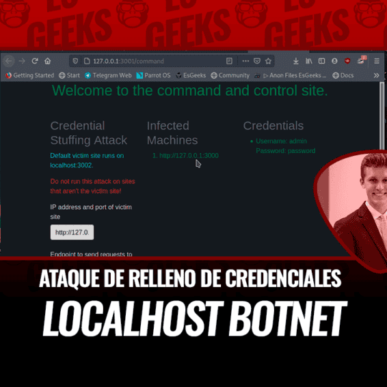 Localhost Botnet Ataque Relleno de Credenciales