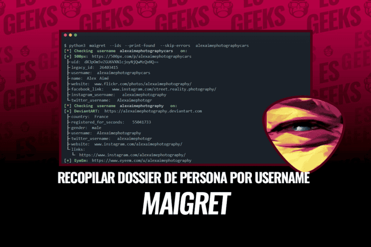 Maigret Recopilar Expediente Persona por Nombre de Usuario