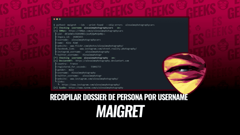 Maigret Recopilar Expediente Persona por Nombre de Usuario