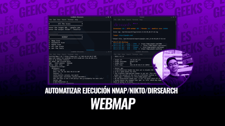 WebMap Automatizar Ejecución Nmap, Nikto y Dirsearch