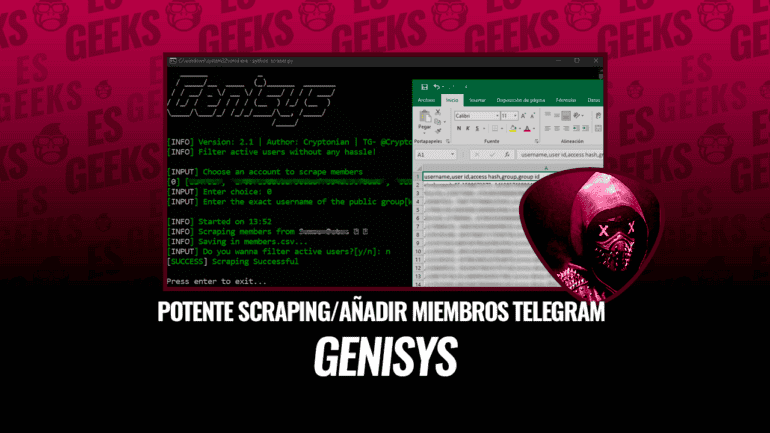 Genisys Scraping y Añadir Miembros Telegram