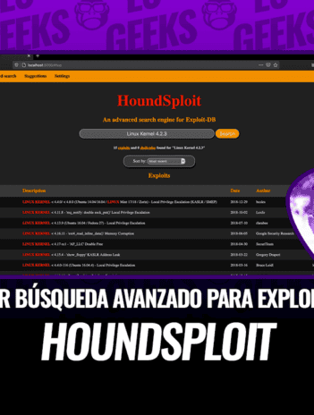 HoundSploit Motor Búsqueda Gráfico Avanzado para Exploit-DB