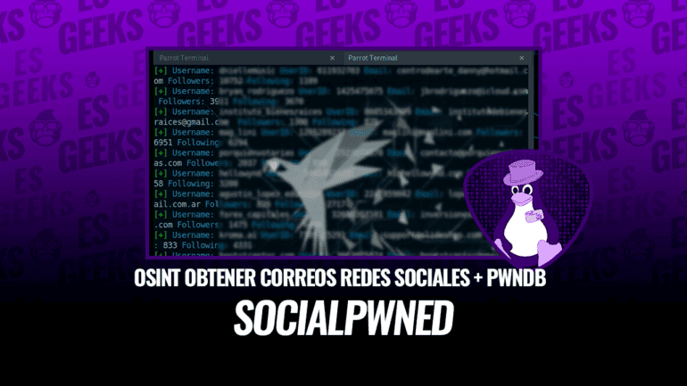 SocialPwned OSINT obtener Correos Redes Sociales PwnDB