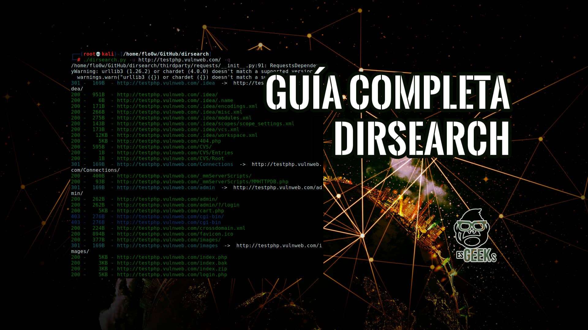 Guía Completa de Uso dirsearch con Comandos