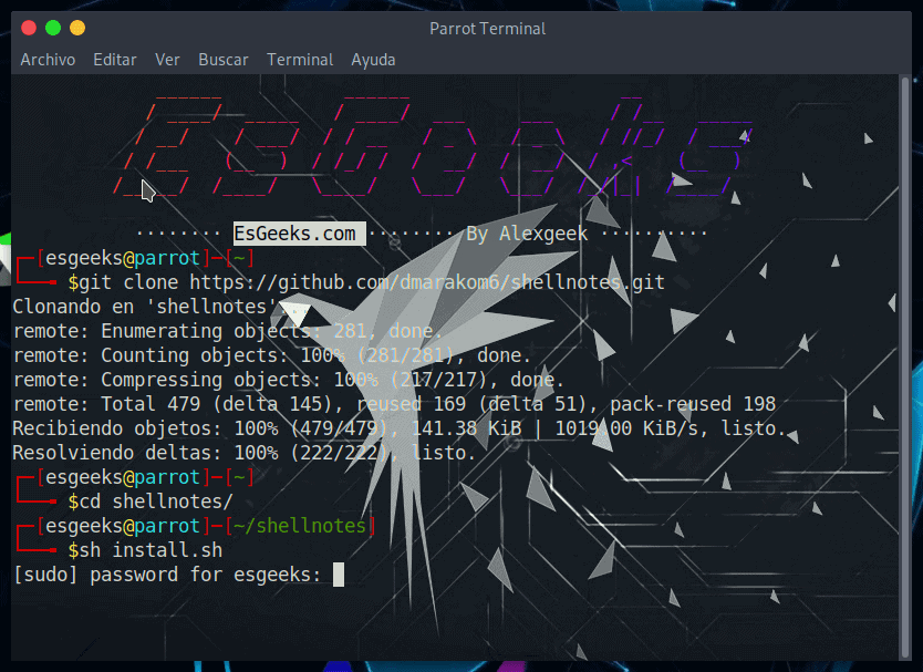 Shellnotes: Tomar Notas Rápido y Fácil a través del Terminal » EsGeeks
