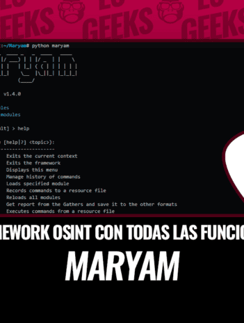 OWASP Maryam Framework OSINT con todas las funciones