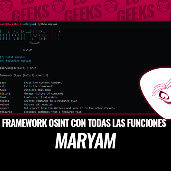 OWASP Maryam Framework OSINT con todas las funciones