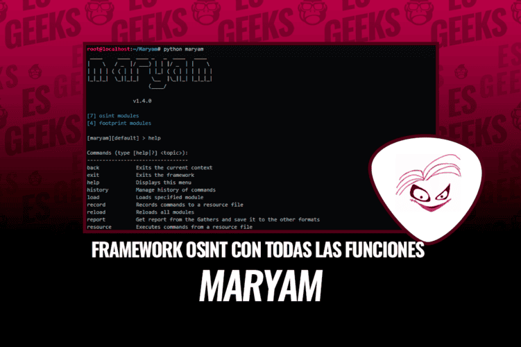 OWASP Maryam Framework OSINT con todas las funciones