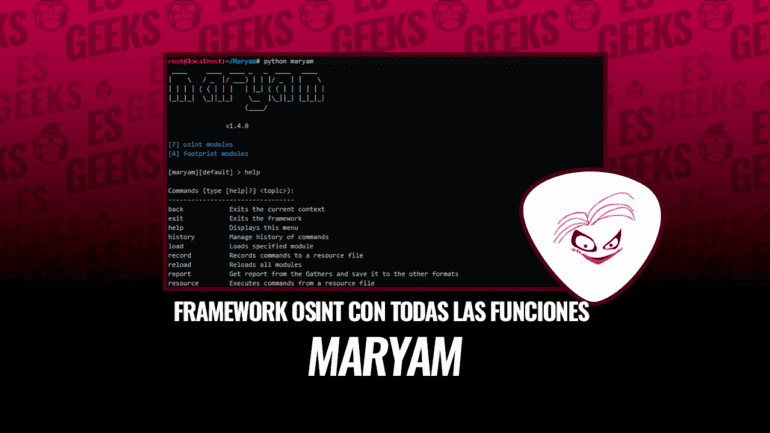 OWASP Maryam Framework OSINT con todas las funciones