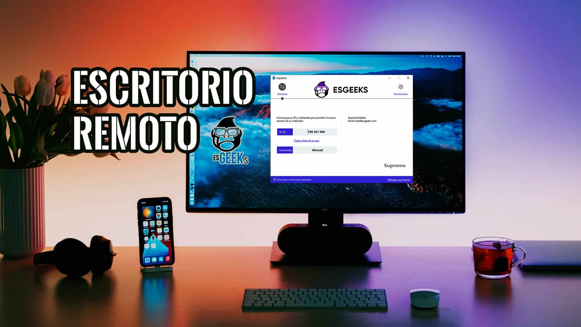 Alternativa de Escritorio Remoto a TeamViewer y Anydesk