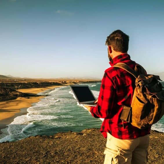 Estilo de vida de viaje fuera de la red