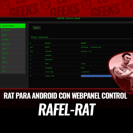 Rafel RAT para Android con WebPanel