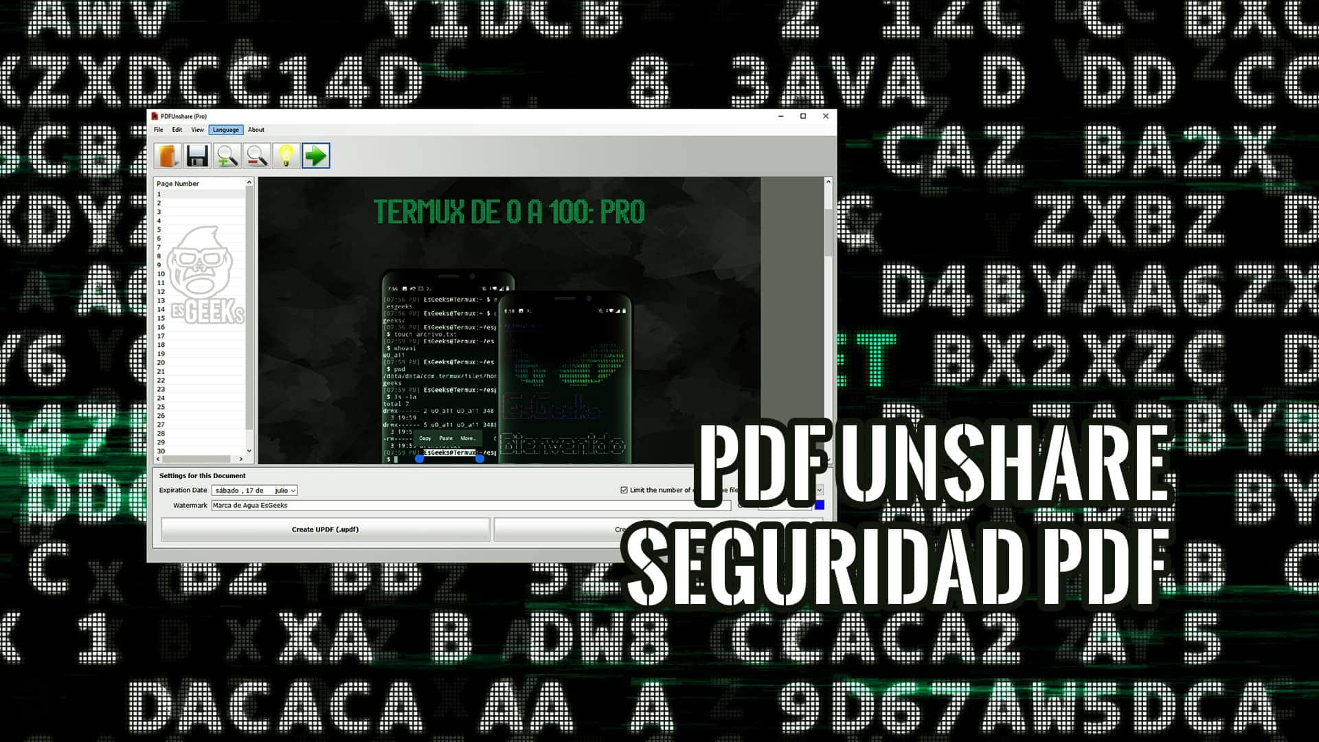 PDF Unshare Seguridad de Archivos PDF