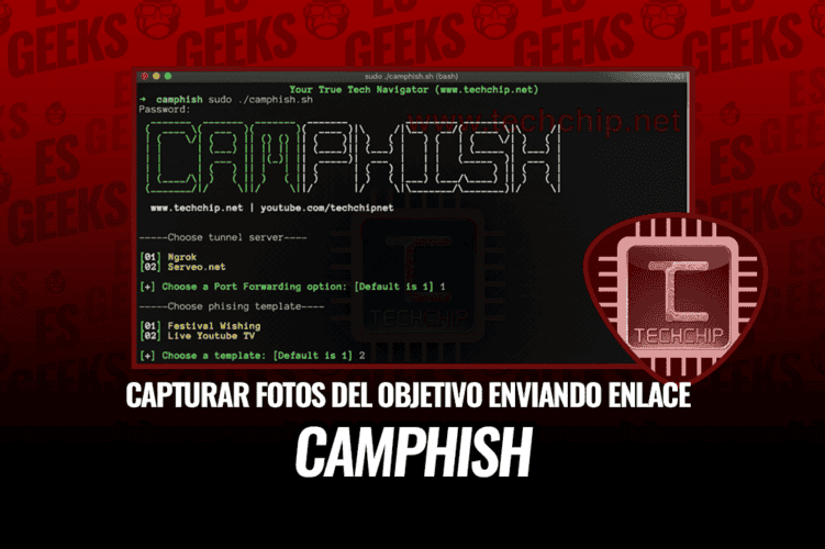 CamPhish Capturar Fotos de Cámara del Objetivo Enviando un Enlace