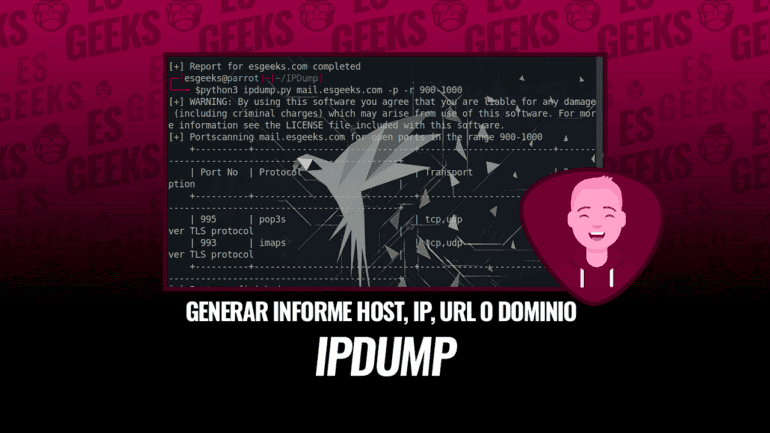 IPDump para Generar Informe de Host Dirección IP o URL
