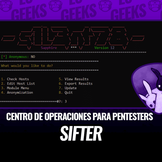 Sifter Centro de Operaciones Completo para Pentesters