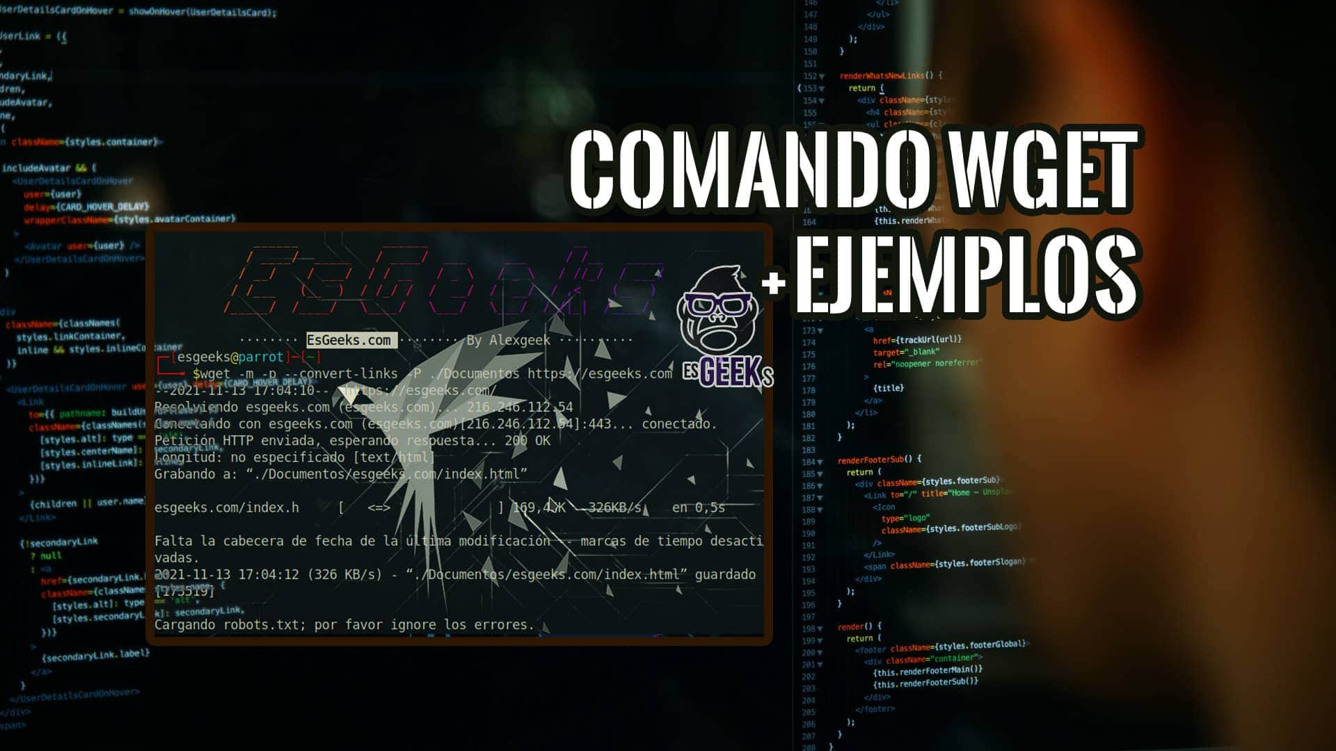 Uso de comando wget con ejemplos