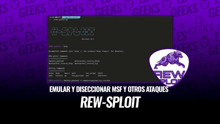 REW-sploit Emular y Diseccionar MSF y otros Ataques