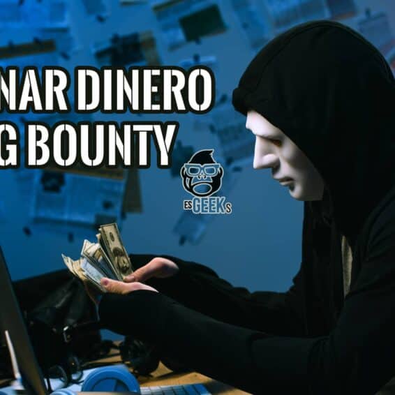 Hacker anónimo contando dinero, una recompensa obtenida en un programa de Bug Bounty por encontrar vulnerabilidades.