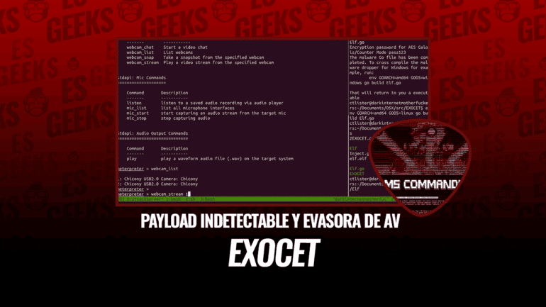 EXOCET Entrega de Payload Indetectable y Evasora de AV