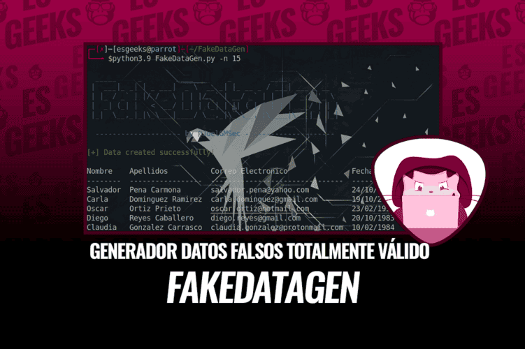 FakeDataGen Generador de Datos Falsos Totalmente Válido