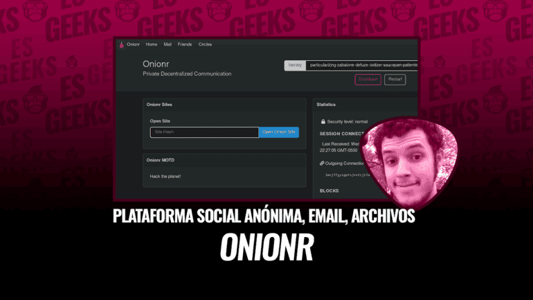 Onionr Plataforma Social Anónima, Correo e Intercambio de Archivos