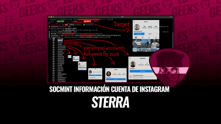 Sterra SOCMINT para obtener Información de Cuenta Instagram