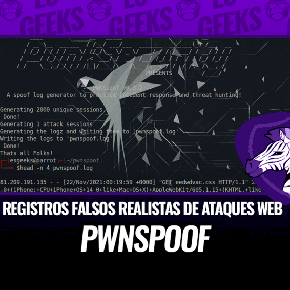 pwnSpoof Crear Registros Falsos Realistas de Ataques Web