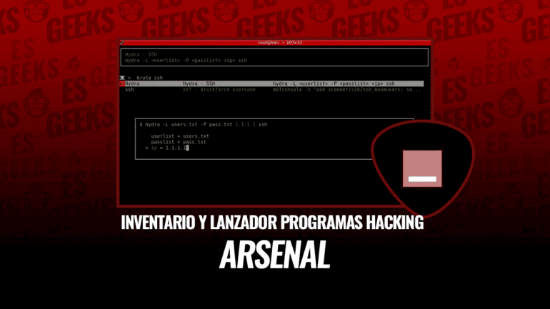 Arsenal Inventario y Lanzador de Programas de Hacking